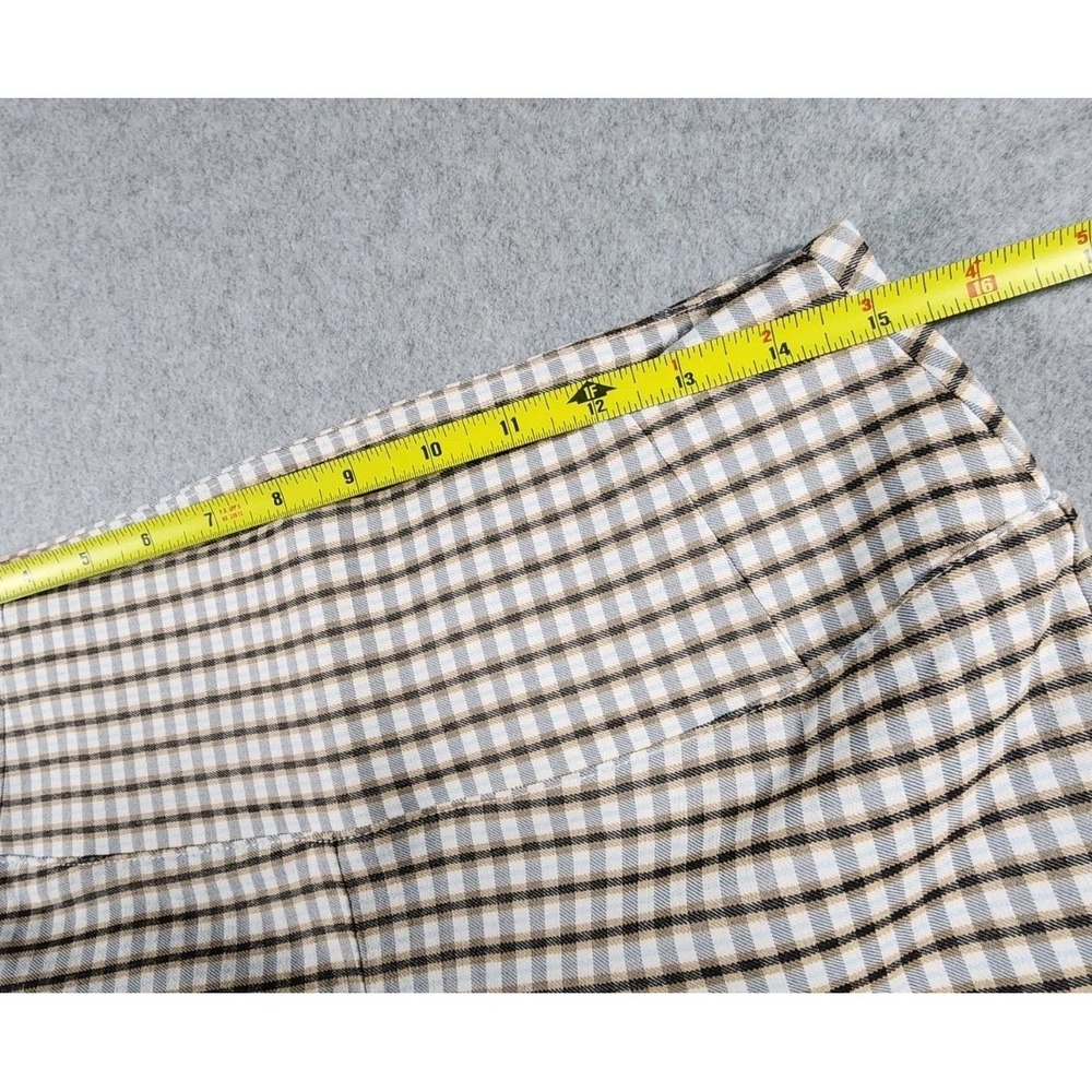 Worthington Women's Straight Leg Pants, Size 10, Blue Plaid 29" Inseam, Fitted - Picture 6 of 6